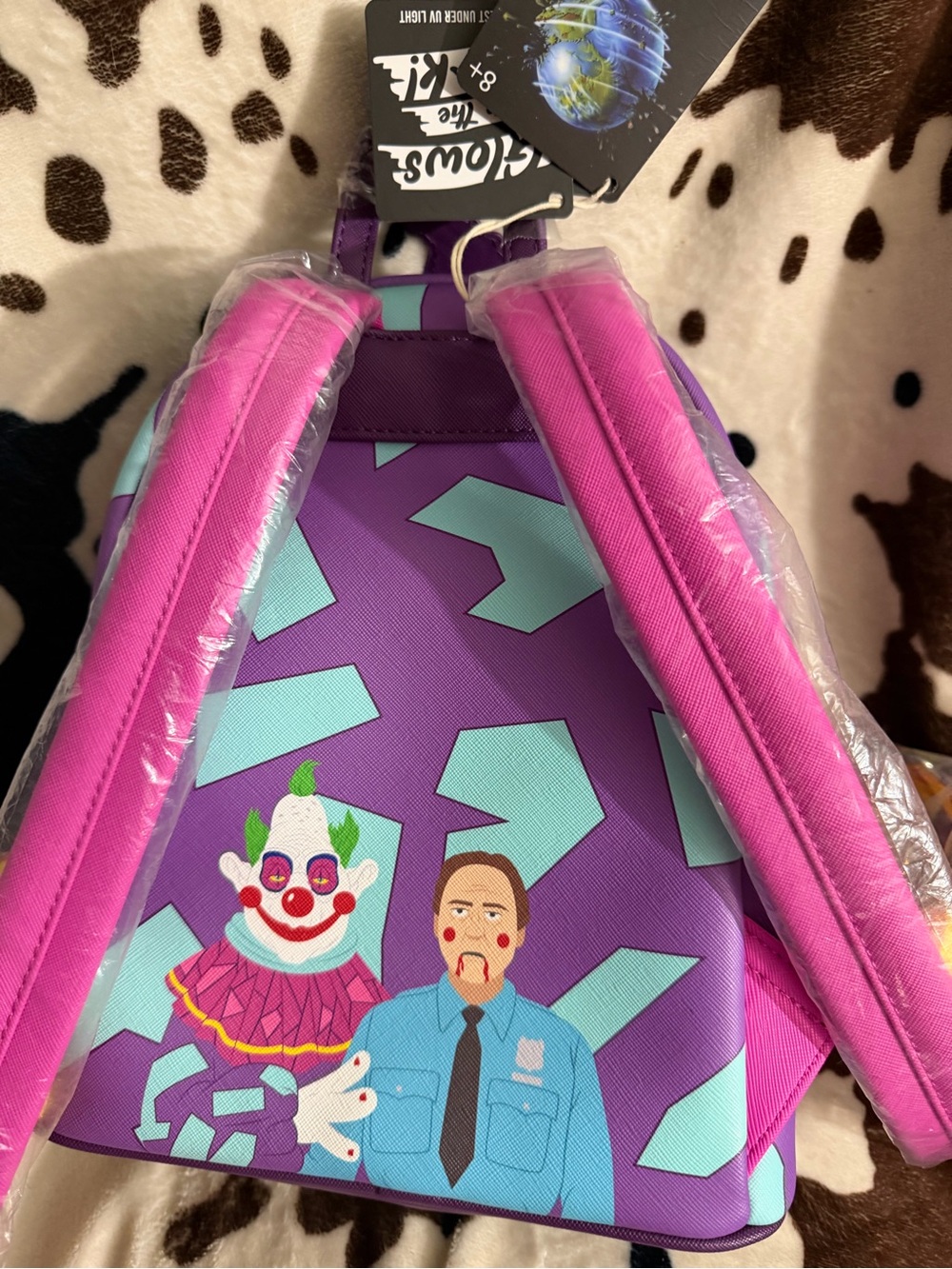 Loungefly Purple Clown Backpack with Green Hair and Red Accents - Picture 4 of 8